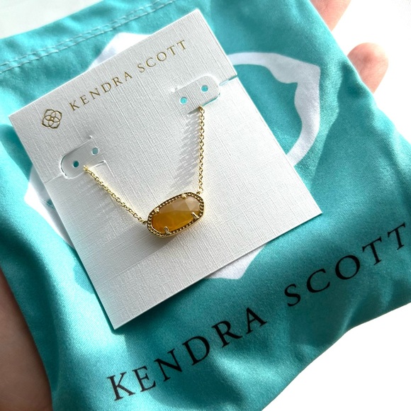 NWT Elisa Gold Pendant Necklace in Citrine - Picture 5 of 6